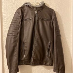 Men’s leather Guess jacket size medium